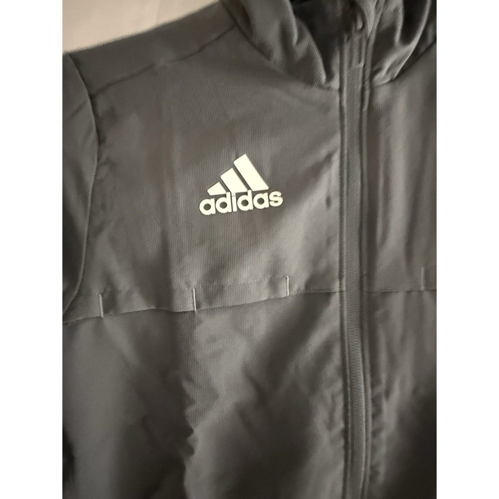 Adidas Youth Rink Suit Full Zip Lightweight Track Jacket GF8194 Gray Kids Size M - Picture 5 of 16